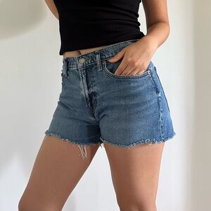 Lucky Brand Blue Jean Shorts High-Waisted Frayed Hem